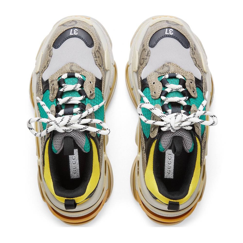 BALENCIAGA TRIPLE S AIR SOLE GREEN YELLOW #19 BALENCIAGA TRIPLE S AIR SOLE GREEN YELLOW